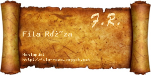 Fila Róza névjegykártya